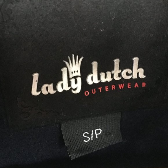 🌸4/$20🌸  Lady Dutch Navy Double-Breasted Wool Blend Peacoat - Picture 3 of 16